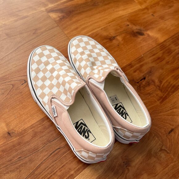 NEW Vans Women’s size 9 men’s size 7.5 - Checkered tan/white - Picture 6 of 6
